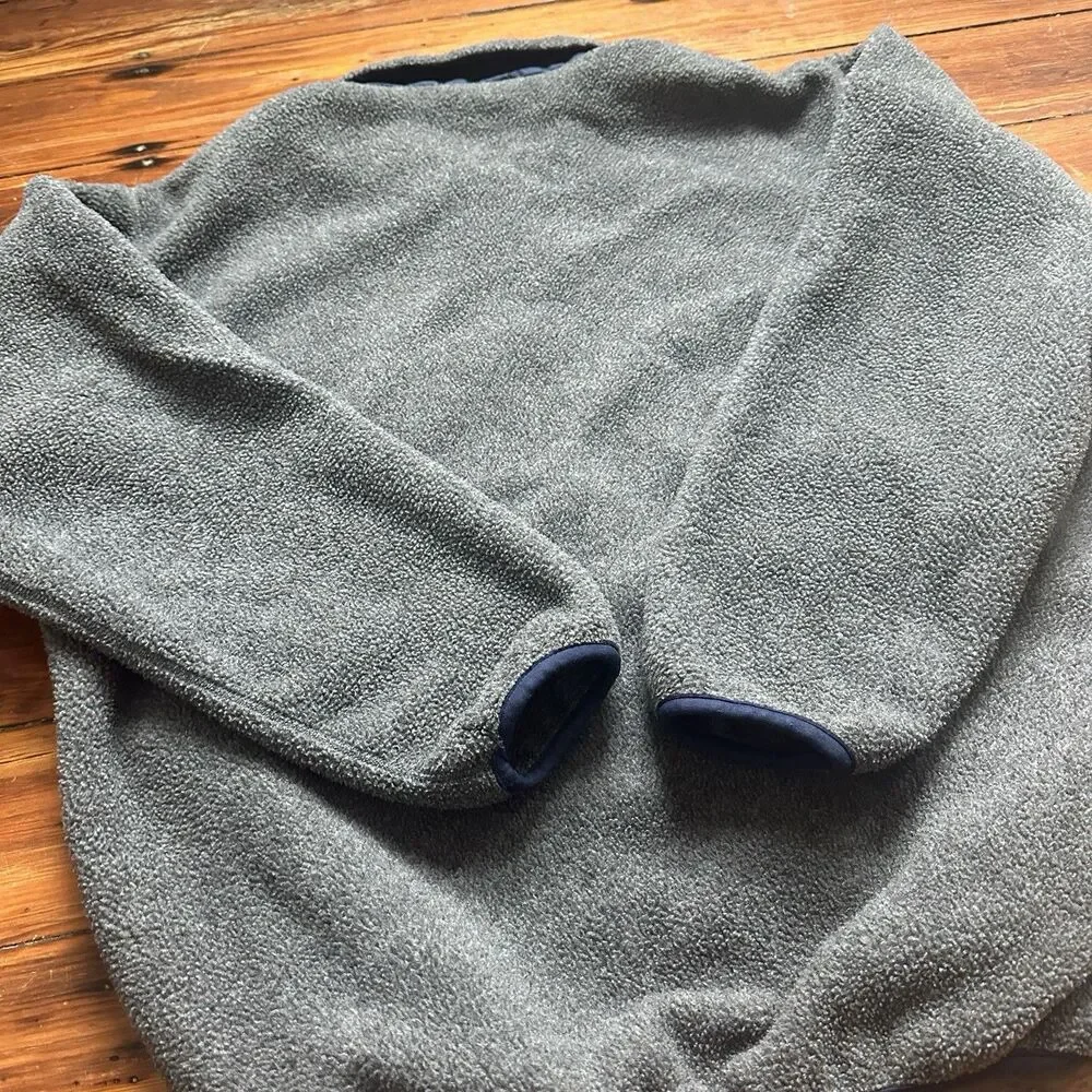 VTG Patagonia Gray Fleece Jacket Full Zip Men's Size XL Deep Pile Retro Made USA